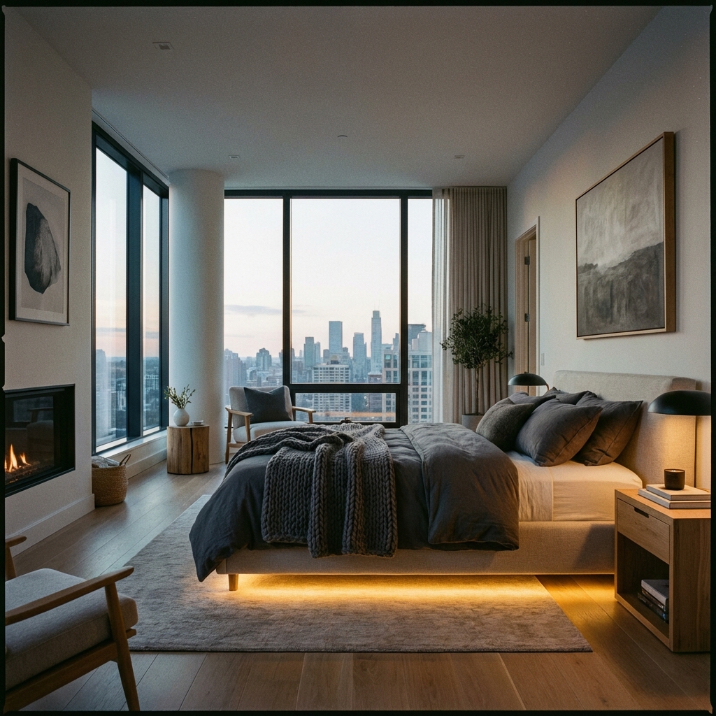 AxisBase Aura in a luxury bedroom setting